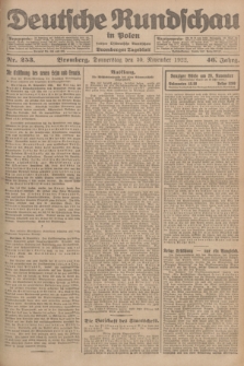 Deutsche Rundschau in Polen : früher Ostdeutsche Rundschau, Bromberger Tageblatt. Jg.46, Nr. 253 (30 November 1922) + dod.