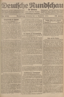 Deutsche Rundschau in Polen : früher Ostdeutsche Rundschau, Bromberger Tageblatt. Jg.46, Nr. 256 (3 Dezember 1922) + dod.