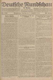 Deutsche Rundschau in Polen : früher Ostdeutsche Rundschau, Bromberger Tageblatt. Jg.46, Nr. 257 (5 Dezember 1922) + dod.