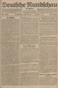 Deutsche Rundschau in Polen : früher Ostdeutsche Rundschau, Bromberger Tageblatt. Jg.46, Nr. 258 (6 Dezember 1922) + dod.