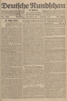 Deutsche Rundschau in Polen : früher Ostdeutsche Rundschau, Bromberger Tageblatt. Jg.46, Nr. 259 (7 Dezember 1922) + dod.