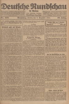 Deutsche Rundschau in Polen : früher Ostdeutsche Rundschau, Bromberger Tageblatt. Jg.46, Nr. 260 (8 Dezember 1922) + dod.