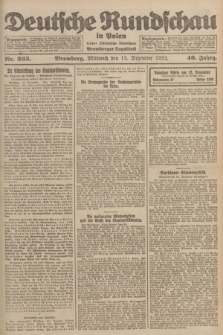 Deutsche Rundschau in Polen : früher Ostdeutsche Rundschau, Bromberger Tageblatt. Jg.46, Nr. 263 (13 Dezember 1922) + dod.