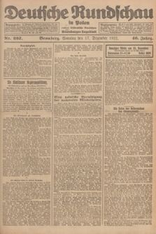 Deutsche Rundschau in Polen : früher Ostdeutsche Rundschau, Bromberger Tageblatt. Jg.46, Nr. 267 (17 Dezember 1922) + dod.