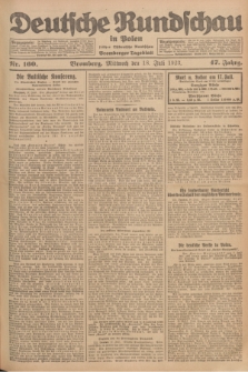 Deutsche Rundschau in Polen : früher Ostdeutsche Rundschau, Bromberger Tageblatt. Jg.47, Nr. 160 (18 Juli 1923) + dod.