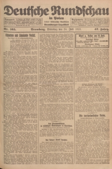 Deutsche Rundschau in Polen : früher Ostdeutsche Rundschau, Bromberger Tageblatt. Jg.47, Nr. 165 (24 Juli 1923) + dod.