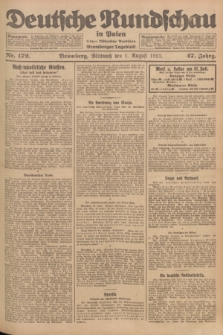 Deutsche Rundschau in Polen : früher Ostdeutsche Rundschau, Bromberger Tageblatt. Jg.47, Nr. 172 (1 August 1923) + dod.