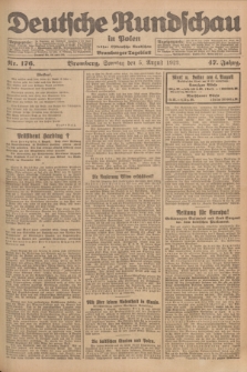 Deutsche Rundschau in Polen : früher Ostdeutsche Rundschau, Bromberger Tageblatt. Jg.47, Nr. 176 (5 August 1923) + dod.