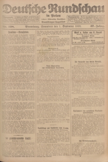 Deutsche Rundschau in Polen : früher Ostdeutsche Rundschau, Bromberger Tageblatt. Jg.47, Nr. 198 (1 September 1923) + dod.