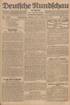 Deutsche Rundschau in Polen : früher Ostdeutsche Rundschau, Bromberger Tageblatt. Jg.47, Nr. 205 (9 September 1923) + dod.