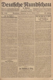Deutsche Rundschau in Polen : früher Ostdeutsche Rundschau, Bromberger Tageblatt. Jg.47, Nr. 240 (20 Oktober 1923) + dod.