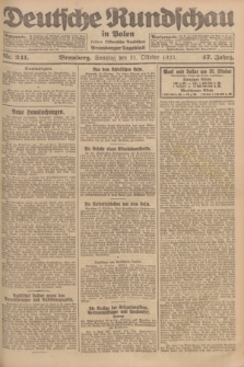 Deutsche Rundschau in Polen : früher Ostdeutsche Rundschau, Bromberger Tageblatt. Jg.47, Nr. 241 (21 Oktober 1923) + dod.