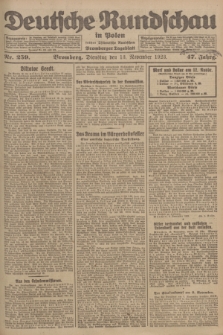 Deutsche Rundschau in Polen : früher Ostdeutsche Rundschau, Bromberger Tageblatt. Jg.47, Nr. 259 (13 November 1923) + dod.