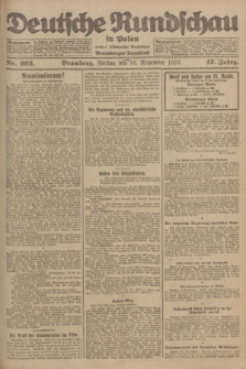 Deutsche Rundschau in Polen : früher Ostdeutsche Rundschau, Bromberger Tageblatt. Jg.47, Nr. 262 (16 November 1923) + dod.