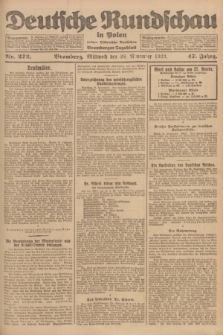 Deutsche Rundschau in Polen : früher Ostdeutsche Rundschau, Bromberger Tageblatt. Jg.47, Nr. 272 (28 November 1923) + dod.