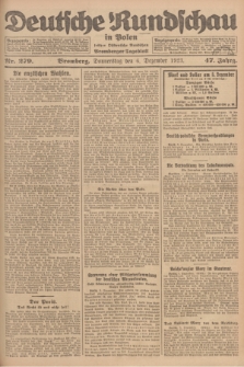 Deutsche Rundschau in Polen : früher Ostdeutsche Rundschau, Bromberger Tageblatt. Jg.47, Nr. 279 (6 Dezember 1923) + dod.
