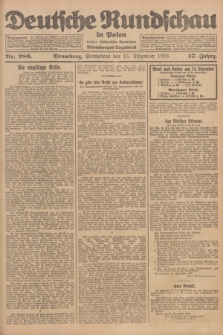 Deutsche Rundschau in Polen : früher Ostdeutsche Rundschau, Bromberger Tageblatt. Jg.47, Nr. 286 (15 Dezember 1923) + dod.