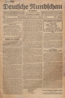 Deutsche Rundschau in Polen : früher Ostdeutsche Rundschau, Bromberger Tageblatt. Jg.48, Nr. 1 (1 Januar 1924) + dod.
