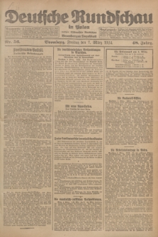 Deutsche Rundschau in Polen : früher Ostdeutsche Rundschau, Bromberger Tageblatt. Jg.48, Nr. 56 (7 März 1924) + dod.