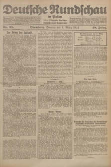 Deutsche Rundschau in Polen : früher Ostdeutsche Rundschau, Bromberger Tageblatt. Jg.48, Nr. 58 (9 März 1924) + dod.