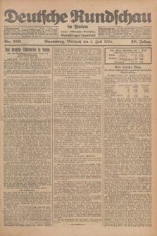 Deutsche Rundschau in Polen : früher Ostdeutsche Rundschau, Bromberger Tageblatt. Jg.48, Nr. 150 (2 Juli 1924) + dod.