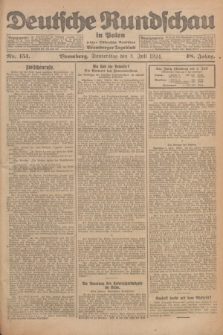 Deutsche Rundschau in Polen : früher Ostdeutsche Rundschau, Bromberger Tageblatt. Jg.48, Nr. 151 (3 Juli 1924) + dod.