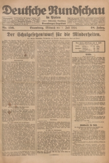 Deutsche Rundschau in Polen : früher Ostdeutsche Rundschau, Bromberger Tageblatt. Jg.48, Nr. 156 (9 Juli 1924) + dod.