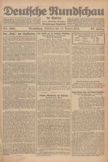 Deutsche Rundschau in Polen : früher Ostdeutsche Rundschau, Bromberger Tageblatt. Jg.48, Nr. 196 (26 August 1924) + dod.