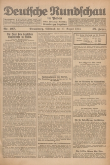 Deutsche Rundschau in Polen : früher Ostdeutsche Rundschau, Bromberger Tageblatt. Jg.48, Nr. 197 (27 August 1924) + dod.