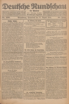 Deutsche Rundschau in Polen : früher Ostdeutsche Rundschau, Bromberger Tageblatt. Jg.48, Nr. 200 (30 August 1924) + dod.