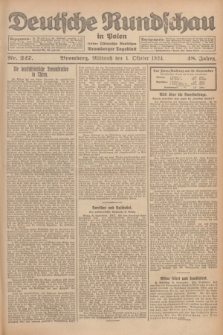 Deutsche Rundschau in Polen : früher Ostdeutsche Rundschau, Bromberger Tageblatt. Jg.48, Nr. 227 (1 Oktober 1924) + dod.