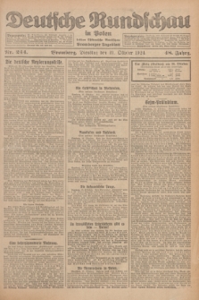 Deutsche Rundschau in Polen : früher Ostdeutsche Rundschau, Bromberger Tageblatt. Jg.48, Nr. 244 (21 Oktober 1924) + dod.