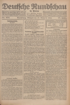 Deutsche Rundschau in Polen : früher Ostdeutsche Rundschau, Bromberger Tageblatt. Jg.48, Nr. 274 (26 November 1924) + dod.