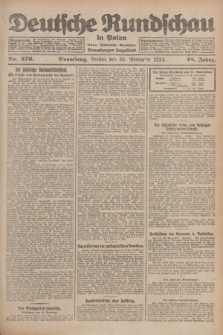 Deutsche Rundschau in Polen : früher Ostdeutsche Rundschau, Bromberger Tageblatt. Jg.48, Nr. 276 (28 November 1924) + dod.