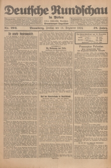 Deutsche Rundschau in Polen : früher Ostdeutsche Rundschau, Bromberger Tageblatt. Jg.48, Nr. 293 (19 Dezember 1924) + dod.