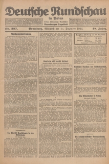 Deutsche Rundschau in Polen : früher Ostdeutsche Rundschau, Bromberger Tageblatt. Jg.48, Nr. 297 (24 Dezember 1924) + dod.
