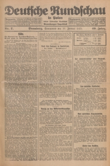Deutsche Rundschau in Polen : früher Ostdeutsche Rundschau, Bromberger Tageblatt. Jg.49, Nr. 7 (10 Januar 1925) + dod.
