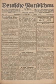 Deutsche Rundschau in Polen : früher Ostdeutsche Rundschau, Bromberger Tageblatt. Jg.49, Nr. 15 (20 Januar 1925) + dod.