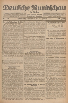 Deutsche Rundschau in Polen : früher Ostdeutsche Rundschau, Bromberger Tageblatt. Jg.49, Nr. 19 (24 Januar 1925) + dod.
