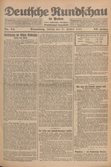 Deutsche Rundschau in Polen : früher Ostdeutsche Rundschau, Bromberger Tageblatt. Jg.49, Nr. 24 (30 Januar 1925) + dod.