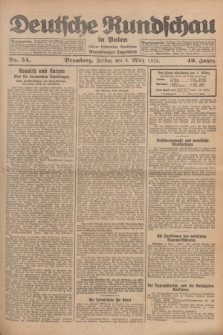 Deutsche Rundschau in Polen : früher Ostdeutsche Rundschau, Bromberger Tageblatt. Jg.49, Nr. 54 (6 März 1925) + dod.