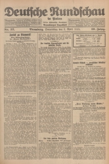 Deutsche Rundschau in Polen : früher Ostdeutsche Rundschau, Bromberger Tageblatt. Jg.49, Nr. 77 (2 April 1925) + dod.