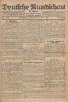 Deutsche Rundschau in Polen : früher Ostdeutsche Rundschau, Bromberger Tageblatt. Jg.49, Nr. 123 (29 Mai 1925) + dod.