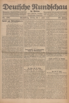 Deutsche Rundschau in Polen : früher Ostdeutsche Rundschau, Bromberger Tageblatt. Jg.49, Nr. 128 (5 Juni 1925) + dod.