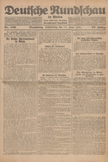 Deutsche Rundschau in Polen : früher Ostdeutsche Rundschau, Bromberger Tageblatt. Jg.49, Nr. 133 (11 Juni 1925) + dod.