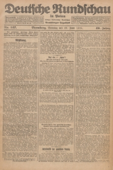 Deutsche Rundschau in Polen : früher Ostdeutsche Rundschau, Bromberger Tageblatt. Jg.49, Nr. 147 (28 Juni 1925) + dod.