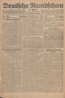 Deutsche Rundschau in Polen : früher Ostdeutsche Rundschau, Bromberger Tageblatt. Jg.49, Nr. 153 (7 Juli 1925) + dod.