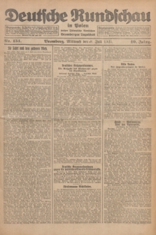 Deutsche Rundschau in Polen : früher Ostdeutsche Rundschau, Bromberger Tageblatt. Jg.49, Nr. 154 (8 Juli 1925) + dod.