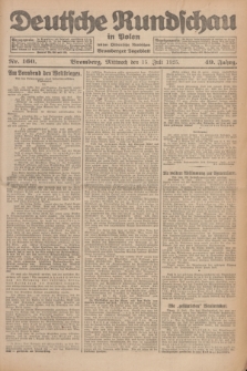 Deutsche Rundschau in Polen : früher Ostdeutsche Rundschau, Bromberger Tageblatt. Jg.49, Nr. 160 (15 Juli 1925) + dod.