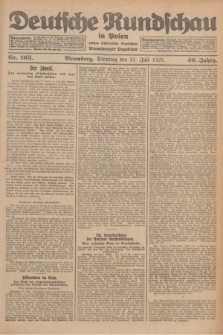Deutsche Rundschau in Polen : früher Ostdeutsche Rundschau, Bromberger Tageblatt. Jg.49, Nr. 165 (21 Juli 1925) + dod.